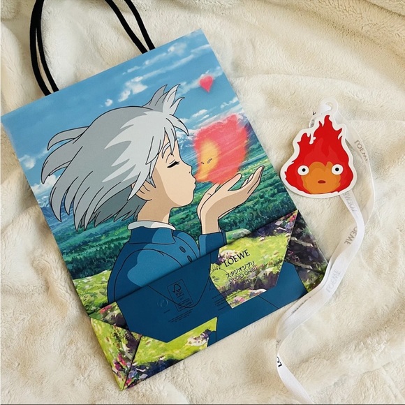 LOEWE Studio Ghibli Howl's Moving Castle Shopping Bag Sophie Ver Calcifer Charm - Picture 4 of 6